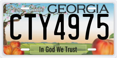 GA license plate CTY4975