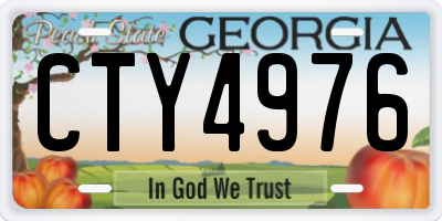 GA license plate CTY4976