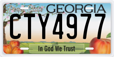 GA license plate CTY4977