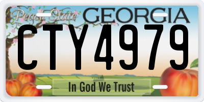 GA license plate CTY4979