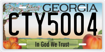 GA license plate CTY5004