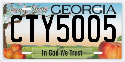 GA license plate CTY5005