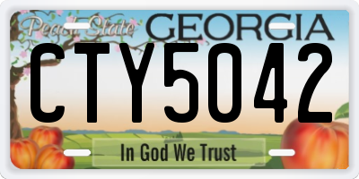 GA license plate CTY5042