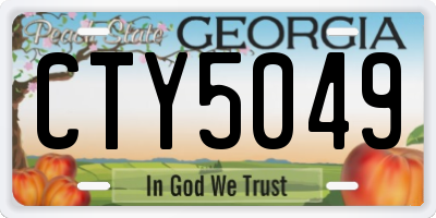 GA license plate CTY5049