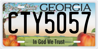 GA license plate CTY5057