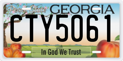 GA license plate CTY5061