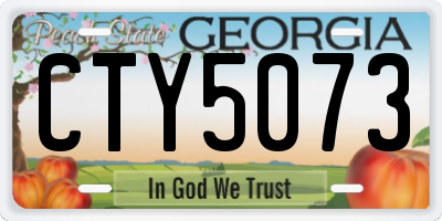 GA license plate CTY5073