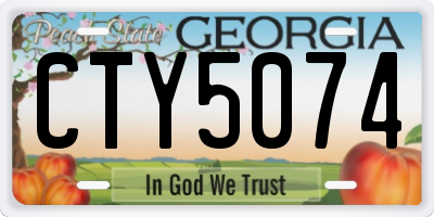 GA license plate CTY5074