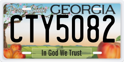 GA license plate CTY5082