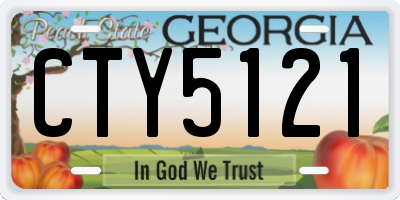 GA license plate CTY5121