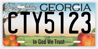GA license plate CTY5123