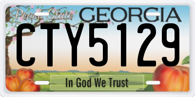 GA license plate CTY5129