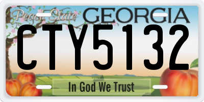 GA license plate CTY5132