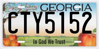 GA license plate CTY5152