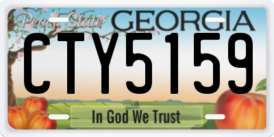GA license plate CTY5159