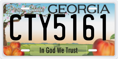 GA license plate CTY5161