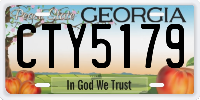 GA license plate CTY5179