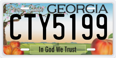 GA license plate CTY5199