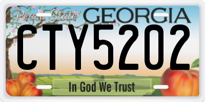 GA license plate CTY5202