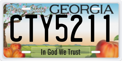 GA license plate CTY5211