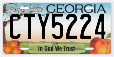 GA license plate CTY5224