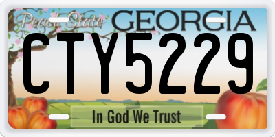 GA license plate CTY5229