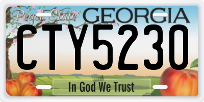 GA license plate CTY5230