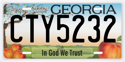 GA license plate CTY5232