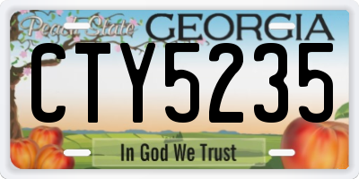 GA license plate CTY5235