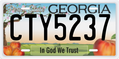 GA license plate CTY5237