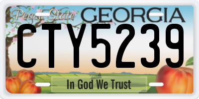 GA license plate CTY5239