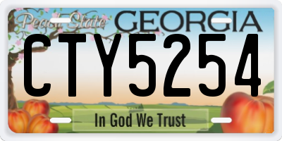 GA license plate CTY5254