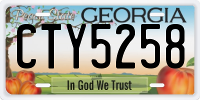 GA license plate CTY5258