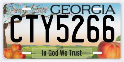 GA license plate CTY5266
