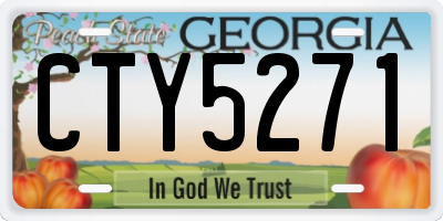 GA license plate CTY5271