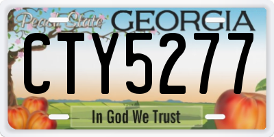 GA license plate CTY5277