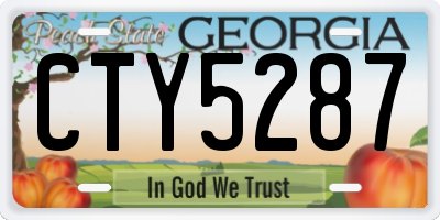 GA license plate CTY5287