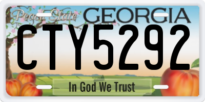 GA license plate CTY5292