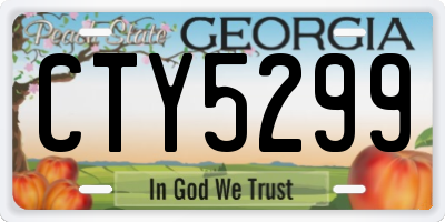 GA license plate CTY5299