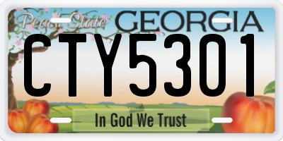 GA license plate CTY5301