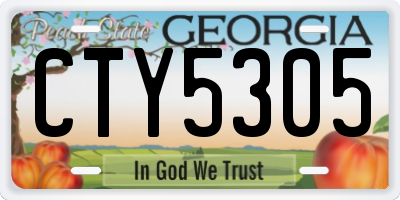 GA license plate CTY5305