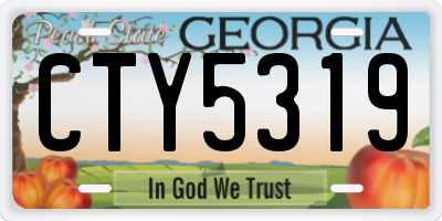 GA license plate CTY5319
