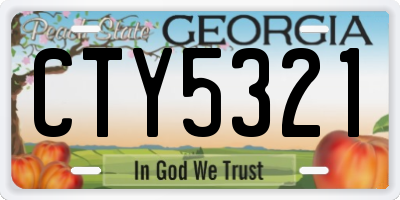 GA license plate CTY5321