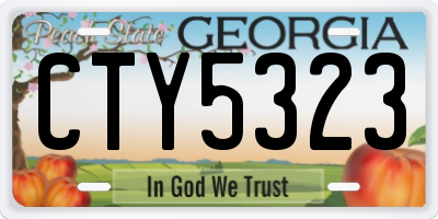 GA license plate CTY5323