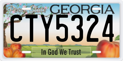 GA license plate CTY5324