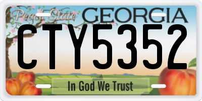 GA license plate CTY5352