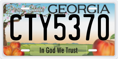 GA license plate CTY5370