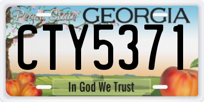 GA license plate CTY5371