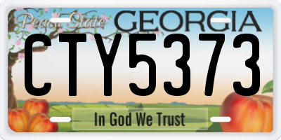 GA license plate CTY5373