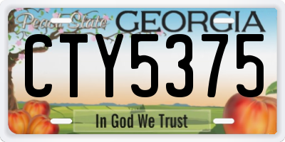 GA license plate CTY5375